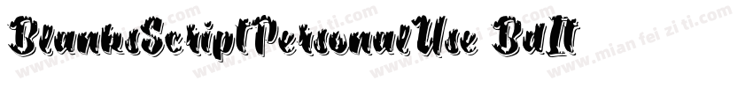 BlanksScriptPersonalUse BdIt字体转换